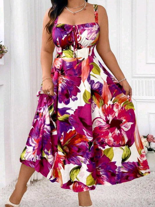#3363 Random Printed Maxi Dress