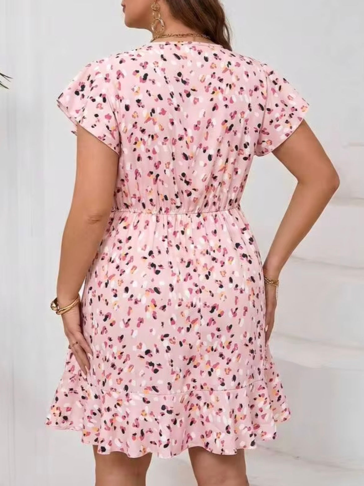 9214 Round Neck Short Sleeve Dress