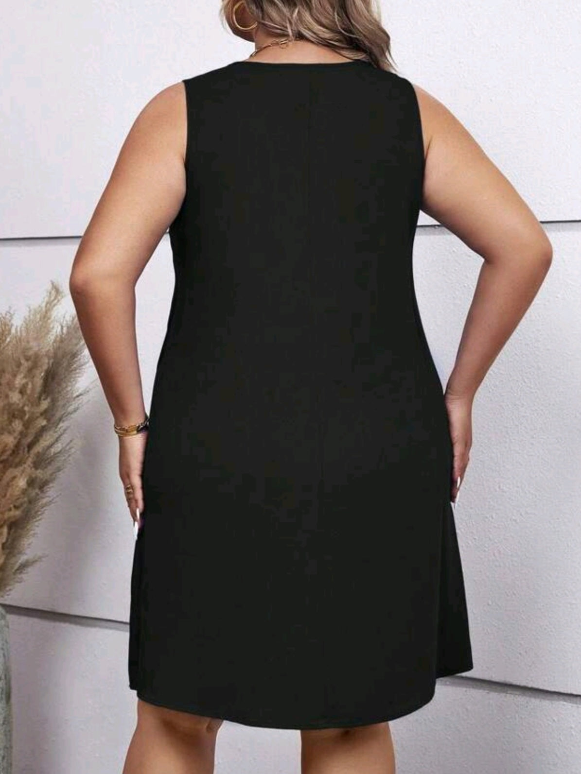7038 Notched Neckline Tank Dress