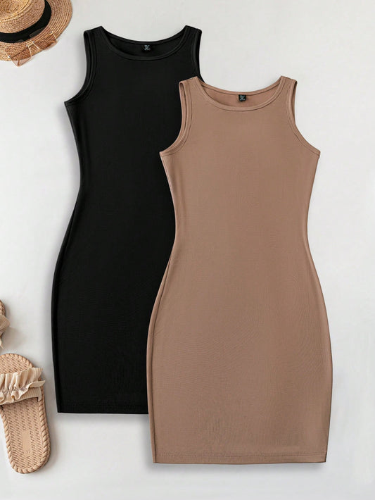 3082 2 piece minimalist dress