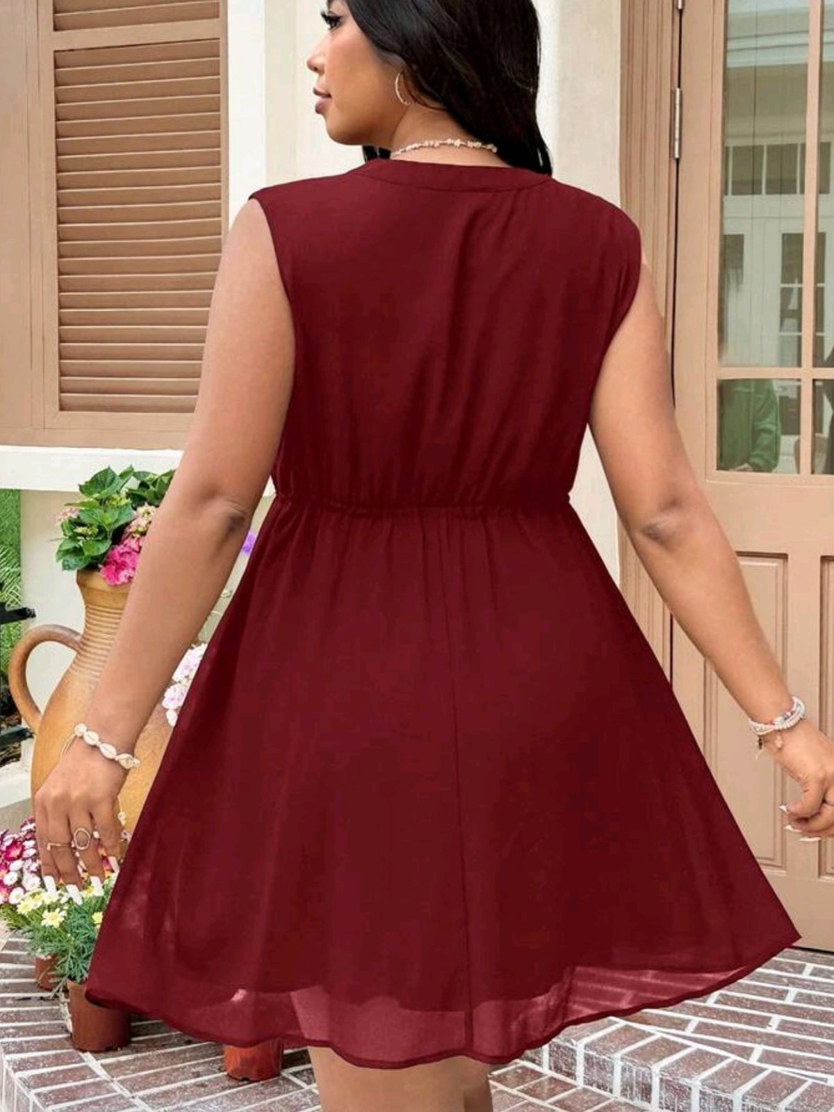 0542 Chiffon Sleeveless Dress