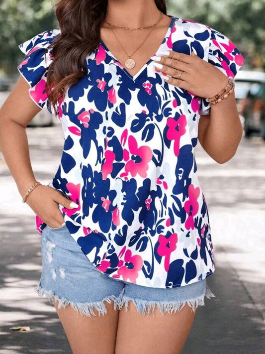 6090 Floral Print Blouse