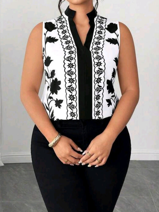 9990 V-Neck Blouse
