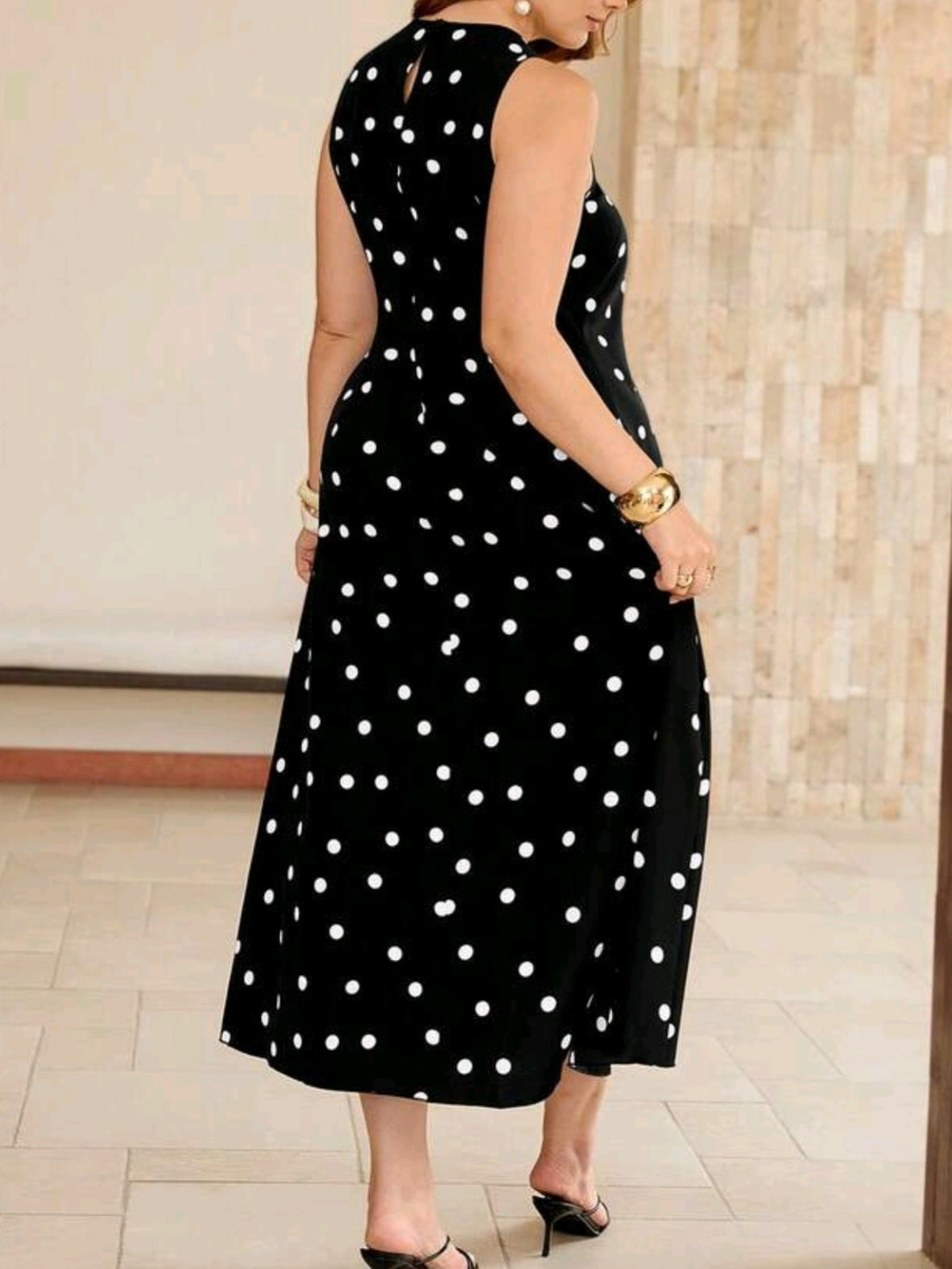8803 Polkadot A line Dress