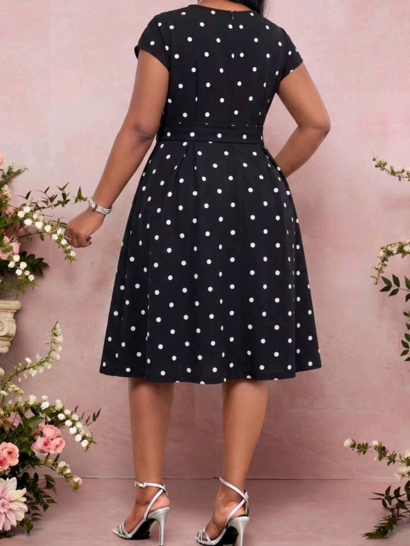 9097 Bow Waist Design Dress