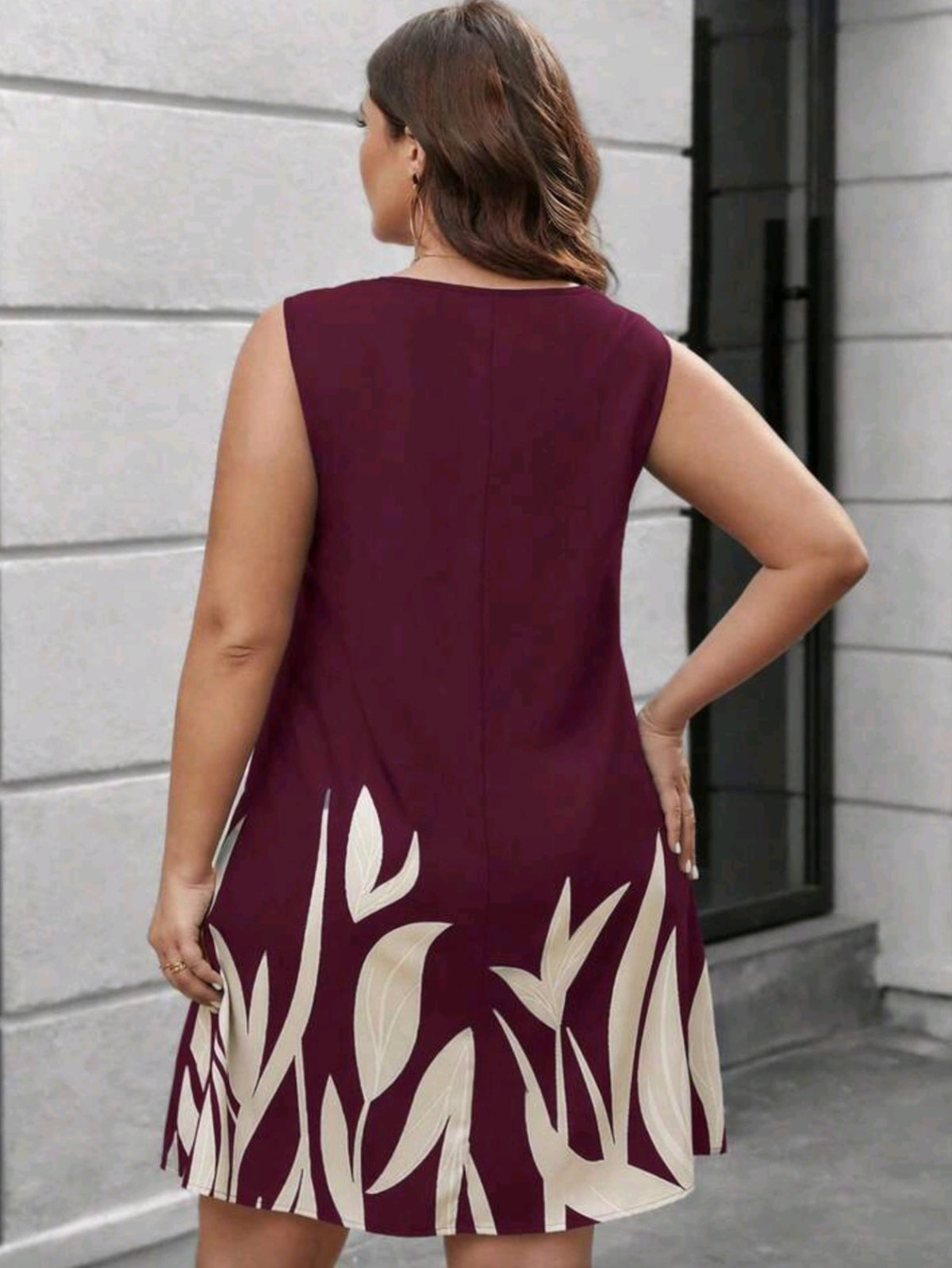2782 Sleeveless Floral Print Dress