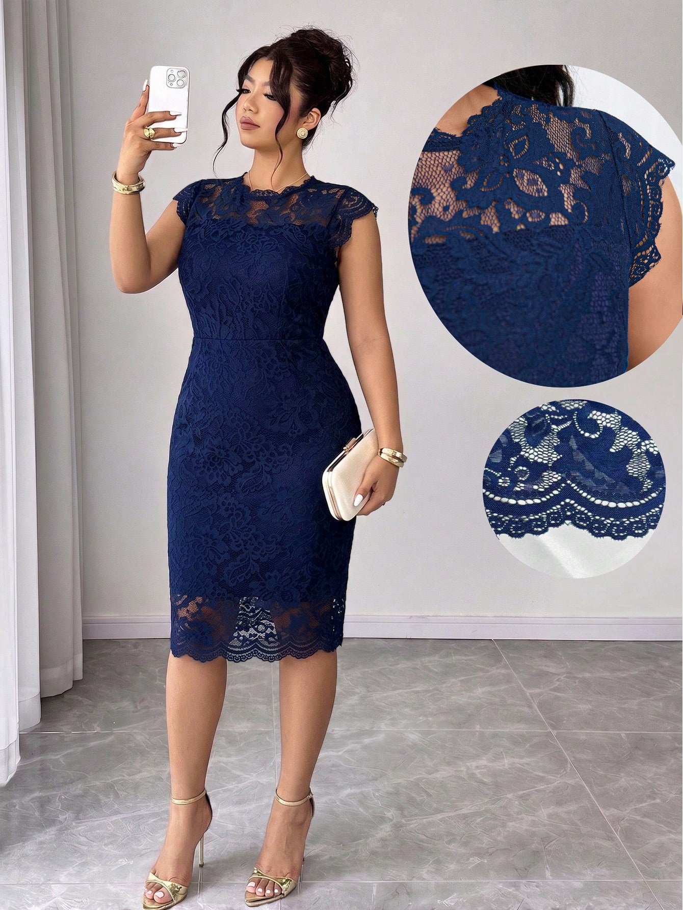 4090 Lace Elegant Dress