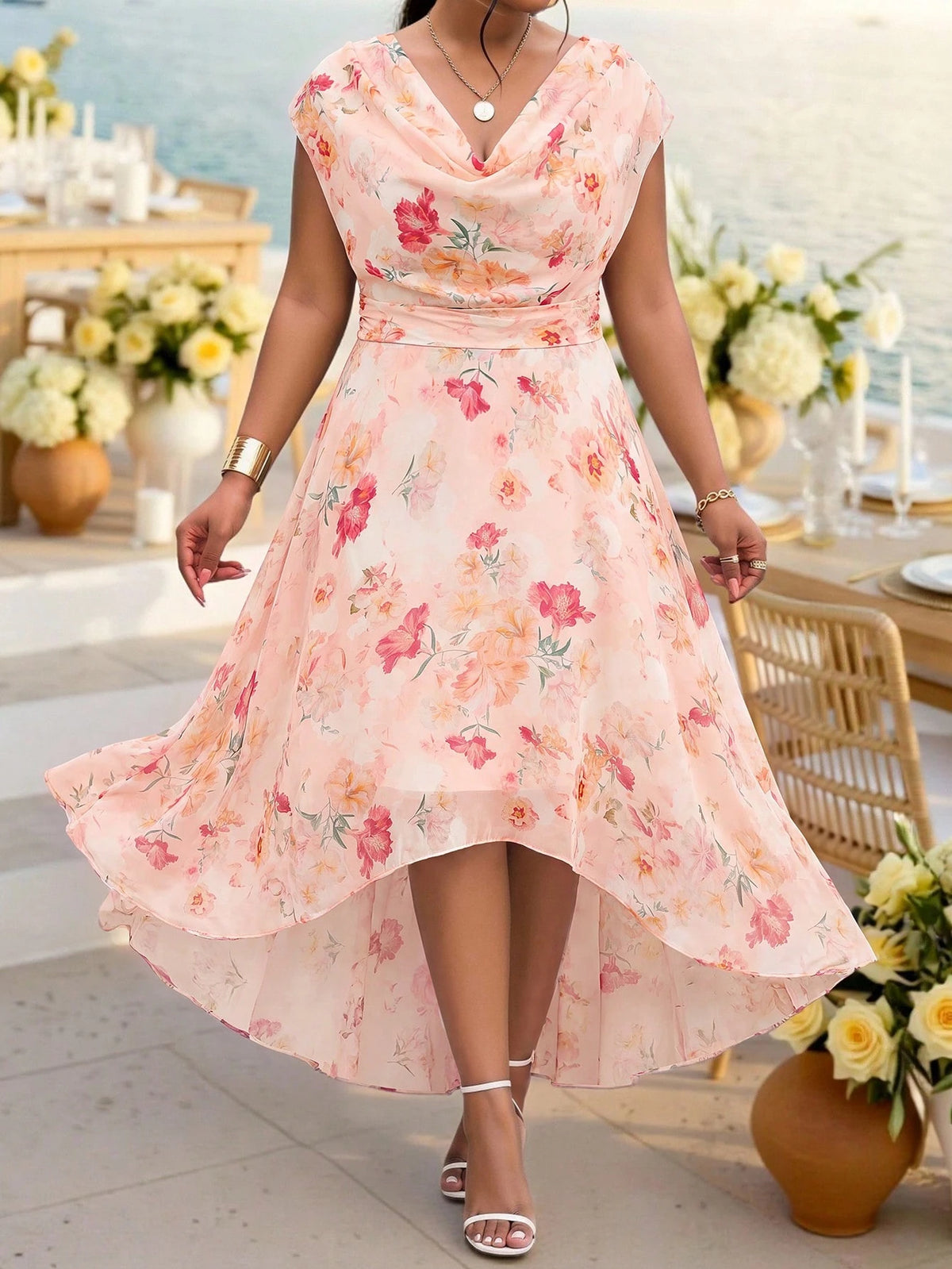 0226 Cowl Neck Dress