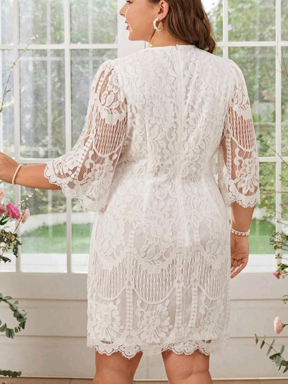 5166 Lace Splicing Dress
