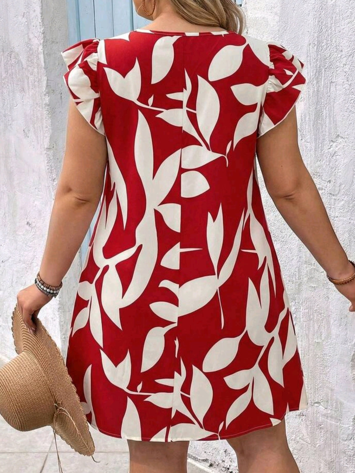 5306 Ruffle Sleeve Dress