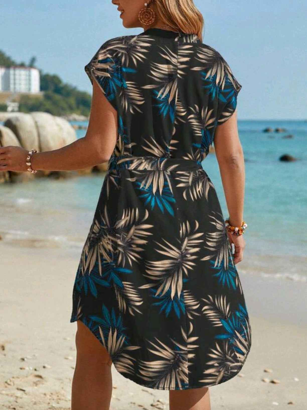 2526  Belted Boho Dress