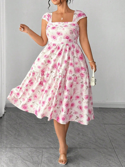 0393 Pleated A-Line Dress
