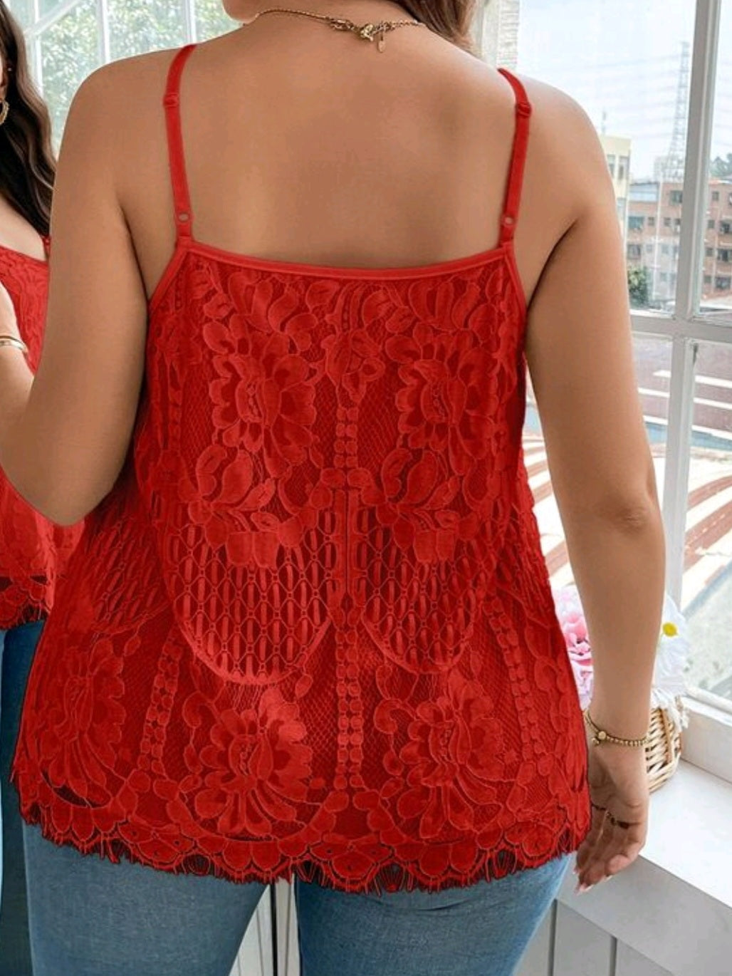 1282 Floral Lace Loose Camisole