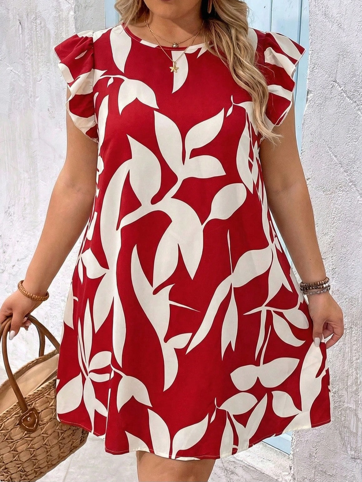 5306 Ruffle Sleeve Dress