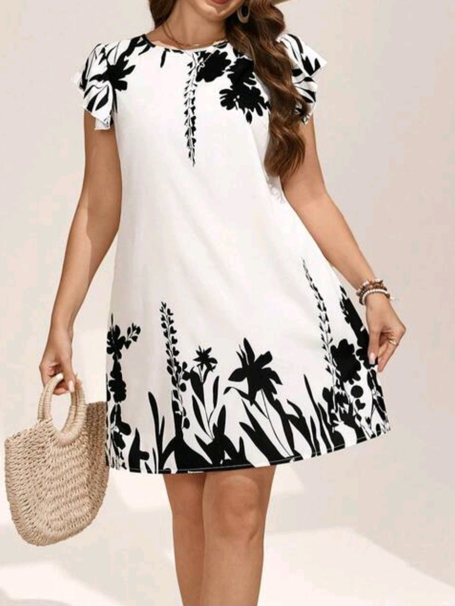 4004 Ruffle Sleeve Dress
