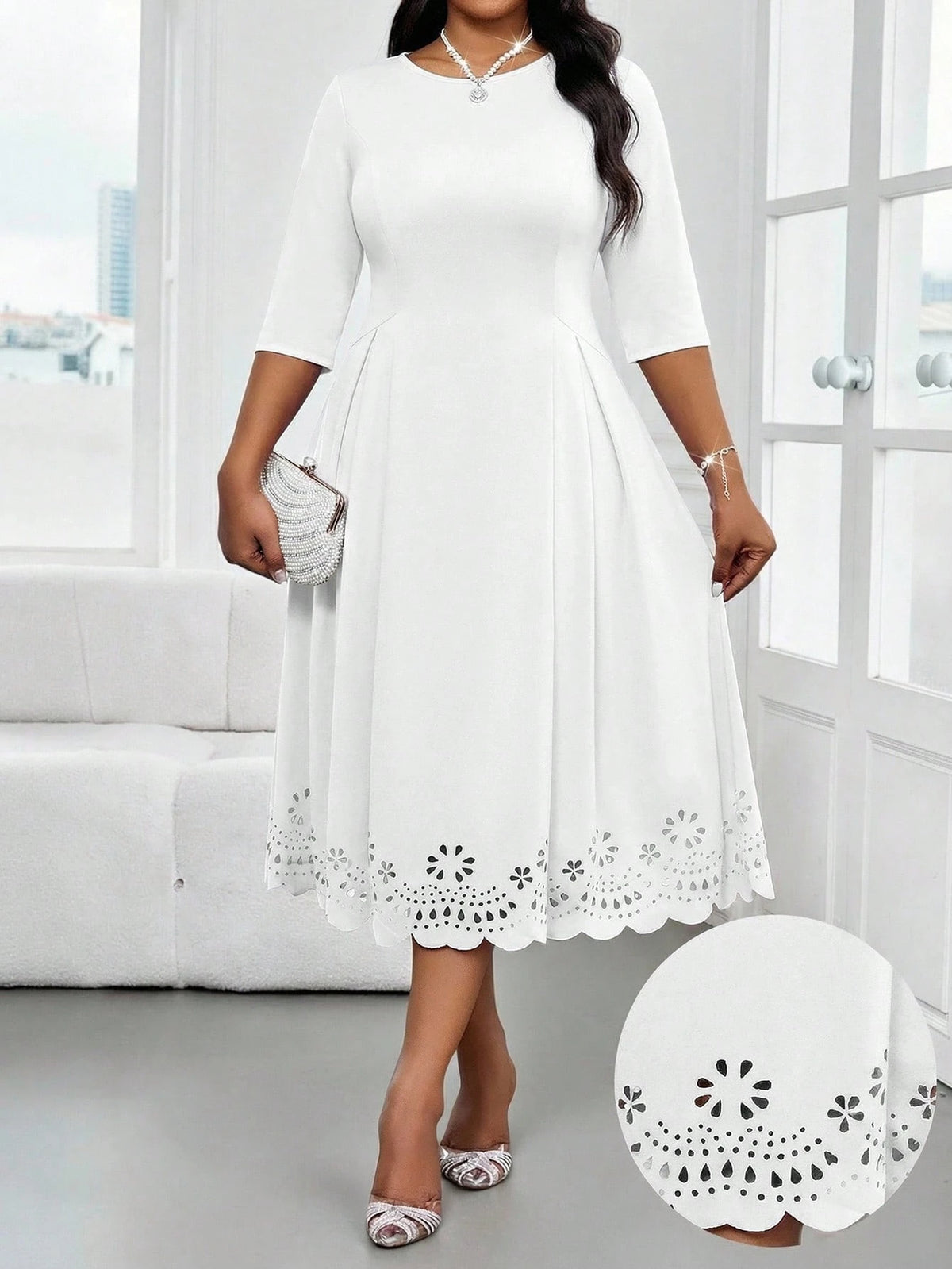 3481 A Line Cut Out Dress
