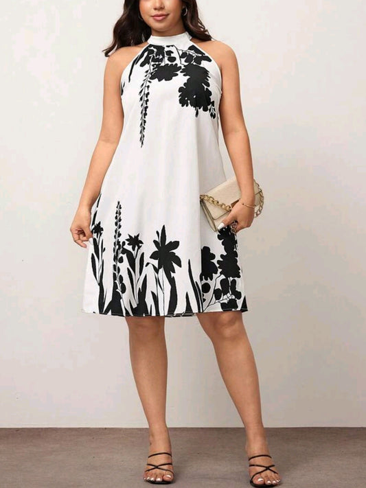 4455 Tie Neck Dress