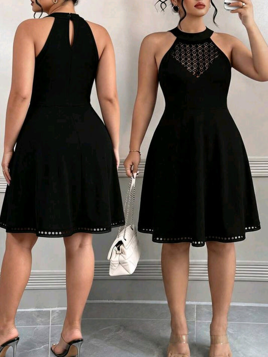 4363  Women's Lace Patchwork Dress
