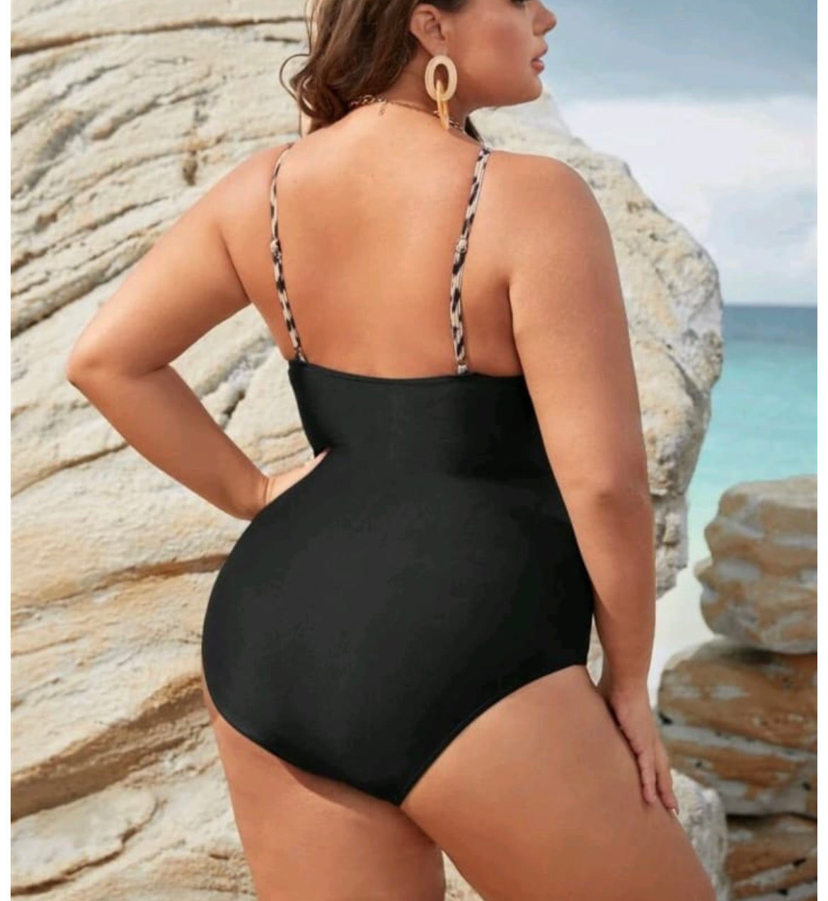Contrast Mesh One Piece Swimsuit